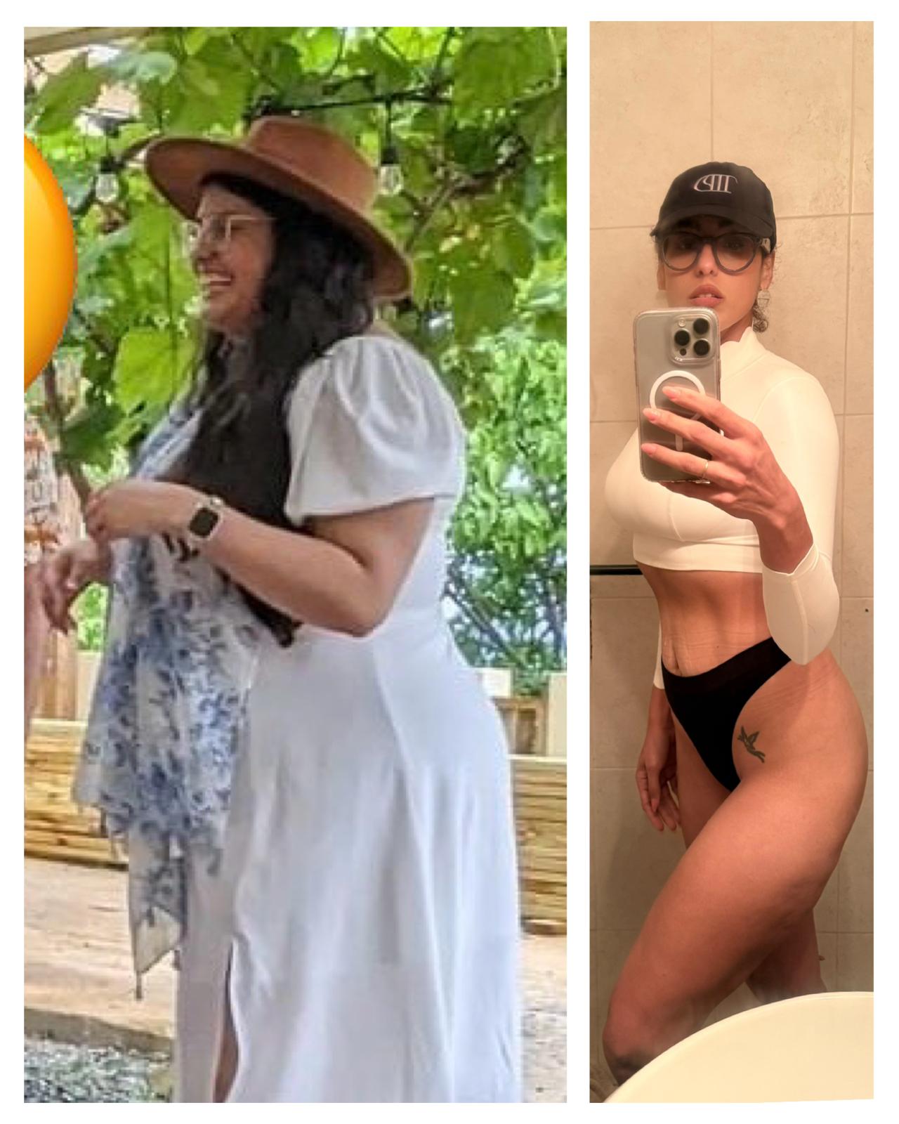 Mi transformación — antes y después